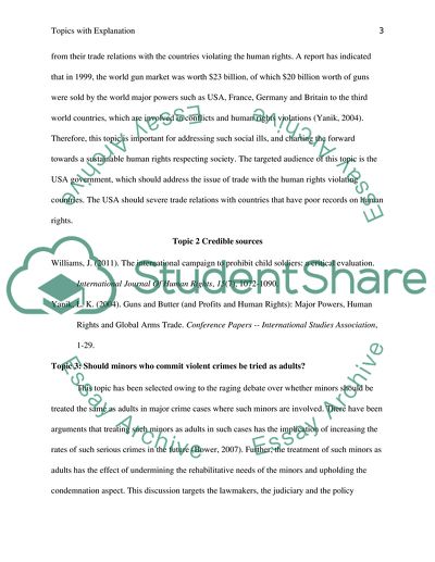 Research Topics with Explanation