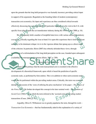 Holding up General Motors