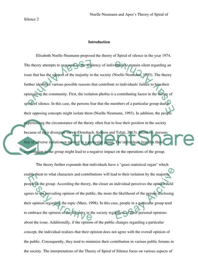 The Theory of the Spiral of Silence