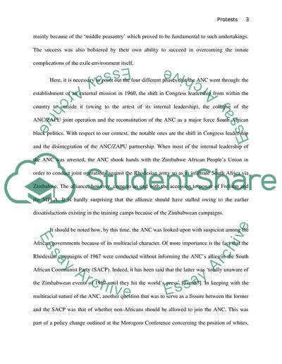 The Nature of Popular Protest in South Africa Between