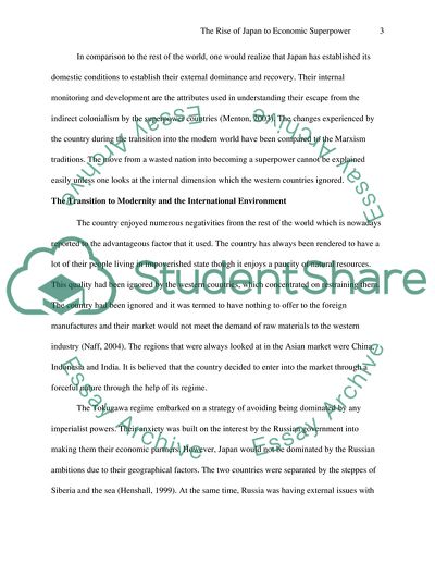 The Rise of Japan to Economic Superpower