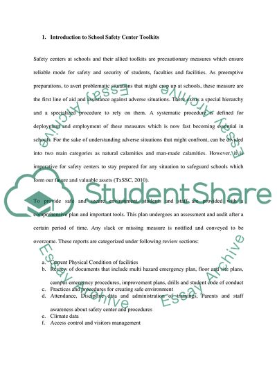 School Safety Center Toolkits