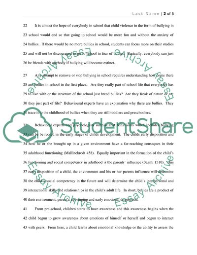 School Bullying Problem