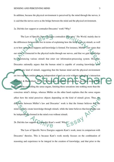 The Sensing and Perceiving Mind