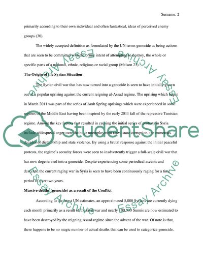 The Genocide in Syria