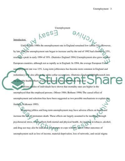 The causes and impact of unemployment in the United Kingdom