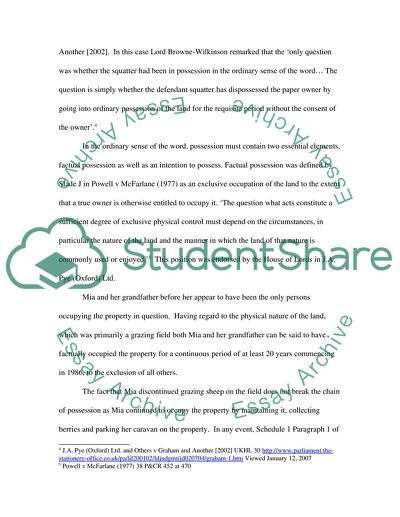 Adverse Possession in the Land Law