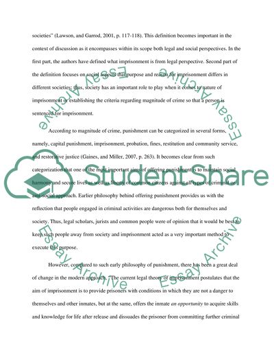 Evaluate the claim that we should seek to abolish imprisonment