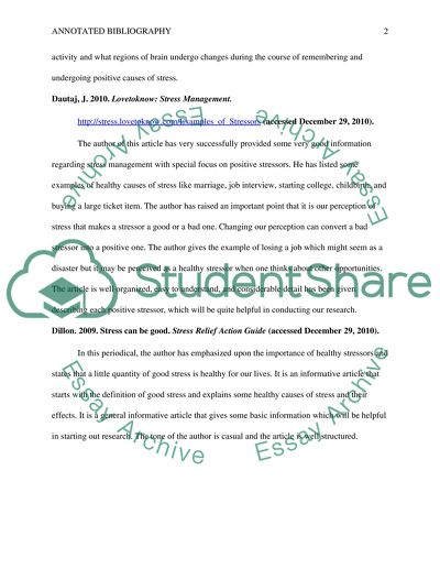 Healthy Causes of Stress