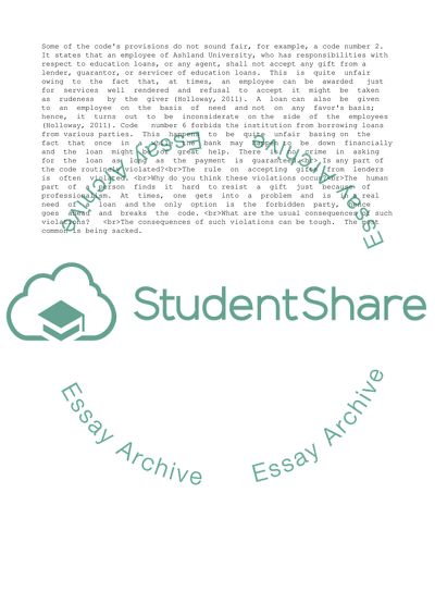 Code of Conduct in Ashland University