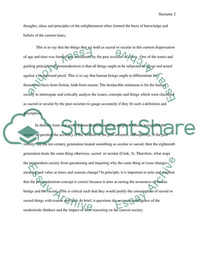 Idea of Postmodernism