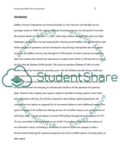 Financing the JetBlue Airways Expansions