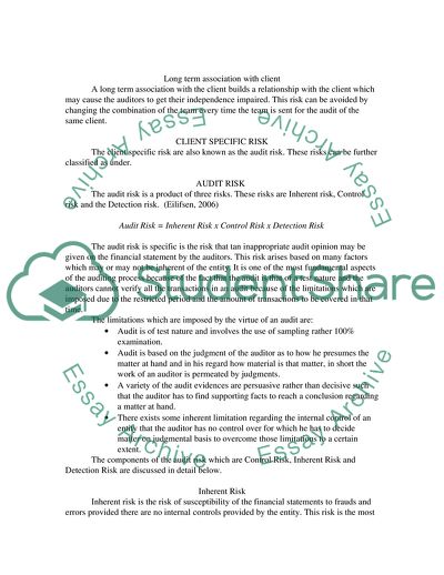 Planning the Audit of Dart Valley Railway PLC