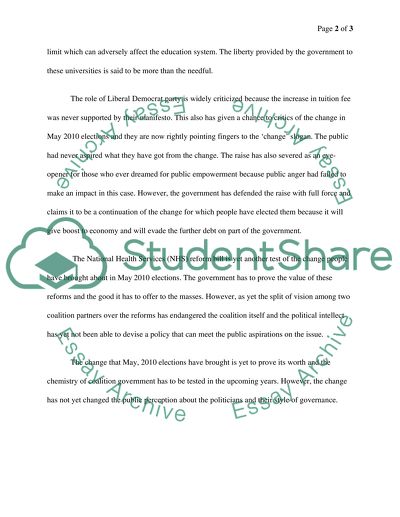 What Has Changed in 2010 UK Elections and Afterwards