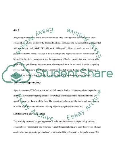 Management Accounting and Control