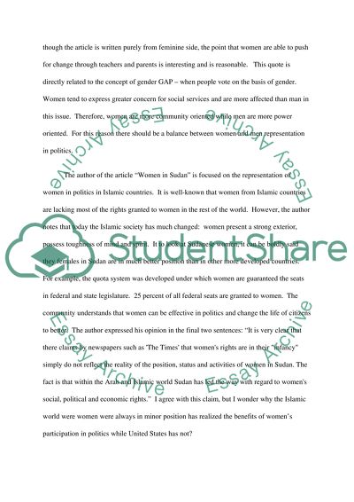 Women Power and Politics