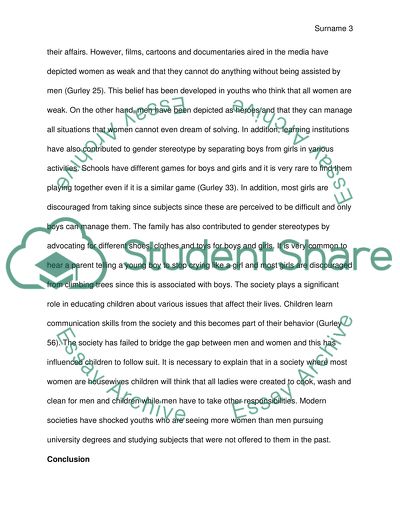 Gender Portrayal and the Idea of the Gaze