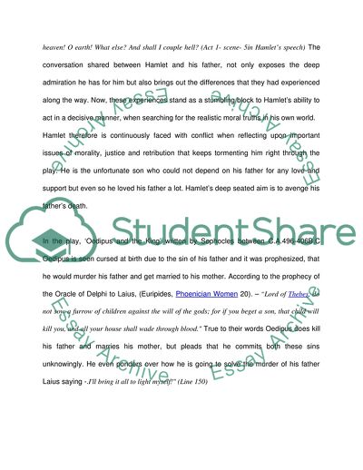 EXPLORE A COMMON THEME BETWEEN THESE THREE PLAYS HAMLET, DEATH OF A SALESMAN, Oedipus the King