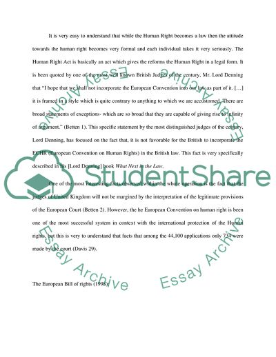 The European Human Right Act