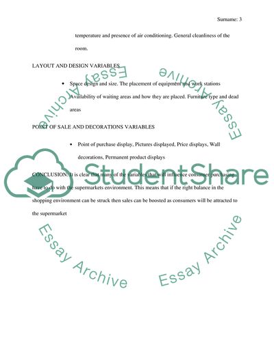 Effect of Environmental Variables on Consumers