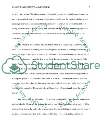 Human Development and Learning