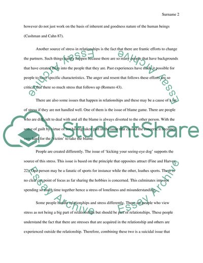 Stress and Relationships Issues