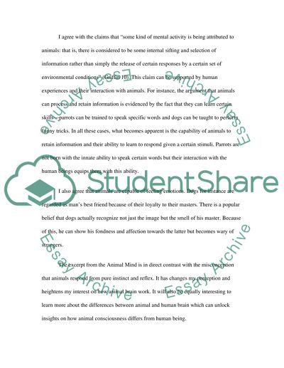 Animal Minds: Beyond Cognition and Consciousness