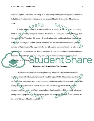 Identifying a problem