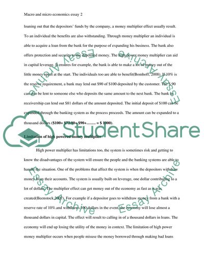 High Powered Money Multiplier to Credit Creation