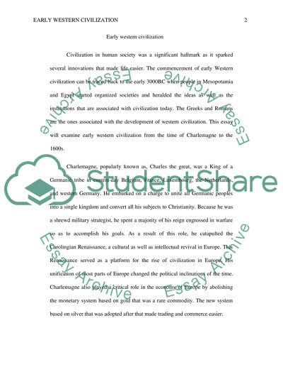 Early Western Civilization