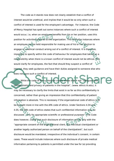 The Code of Mercy Hospital