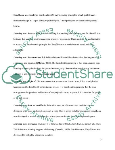 Easy2Learn Project Principles