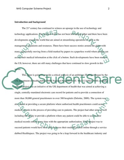 NHS Computer Scheme