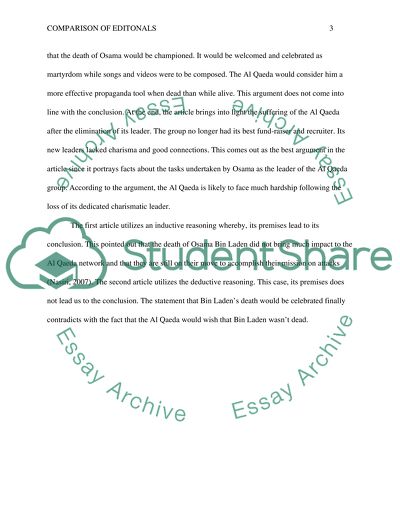 An Analysis of Two Articles on Bin Ladens Death