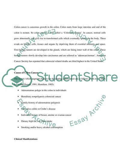 Carcinoma of Large Intestine