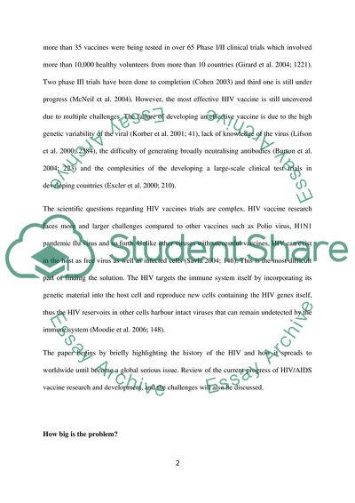 The Global Transmission of HIV/AIDS and Challenges of Producing Effective Vaccines