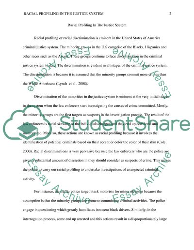 Racial Profiling in the Justice System