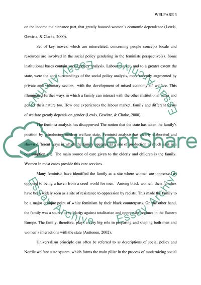 Welfare State in the UK as a Good Thing for Women