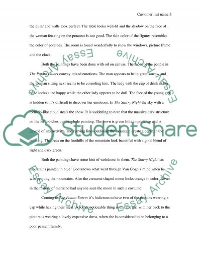 Potato eaters painting essay