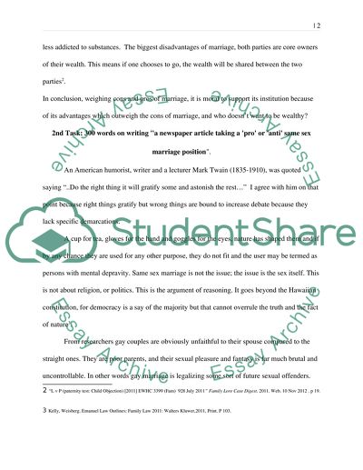 Family Law - Marriage