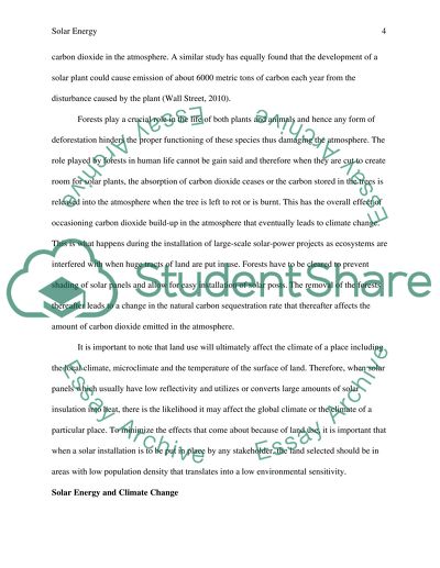 Solar energy and environmental impacts