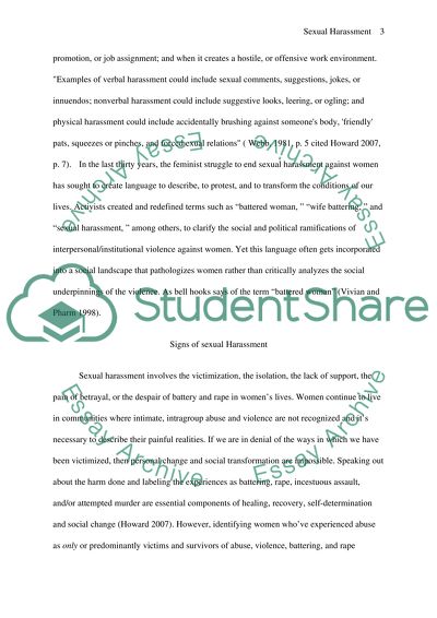 Phenomenon of Sexual Harassment