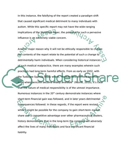 Ethics Dilemma: The Side Effect of New Pharmaceutical