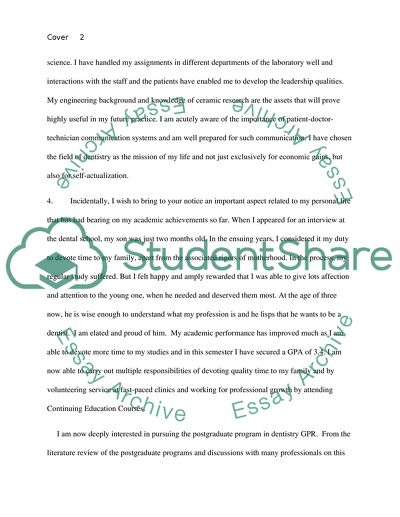 Cover letter for postgrad program acceptance