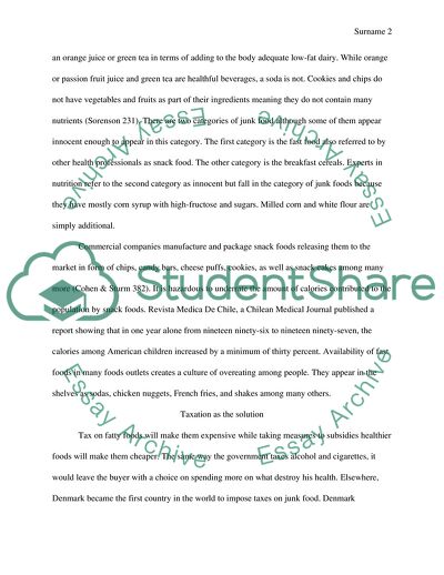 Junk Food Tax and Laws are the Angels of Health