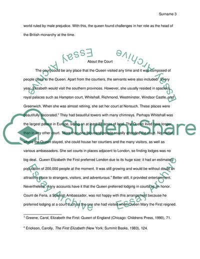 About Queen Elizabeth the First