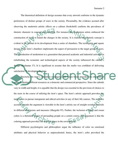 The Prevalence of Rhetorical Practices in the Development of Artwork