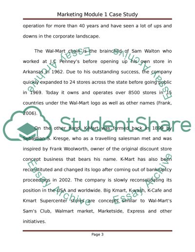 Comparison of Target Markets and Positioning Strategies of Wal-Mart and K-Mart