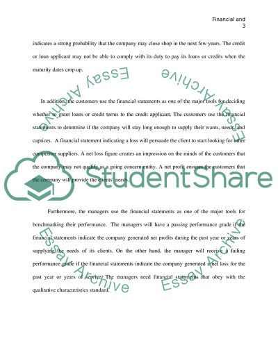 The qualitative characteristics of financial report preparation