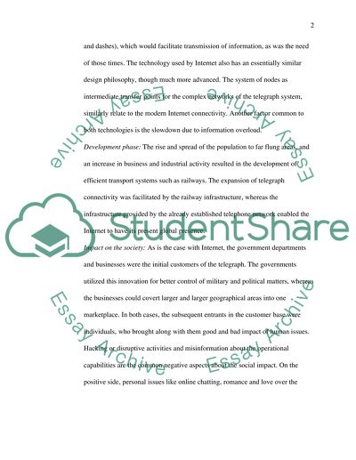 The Telegraph and the Internet